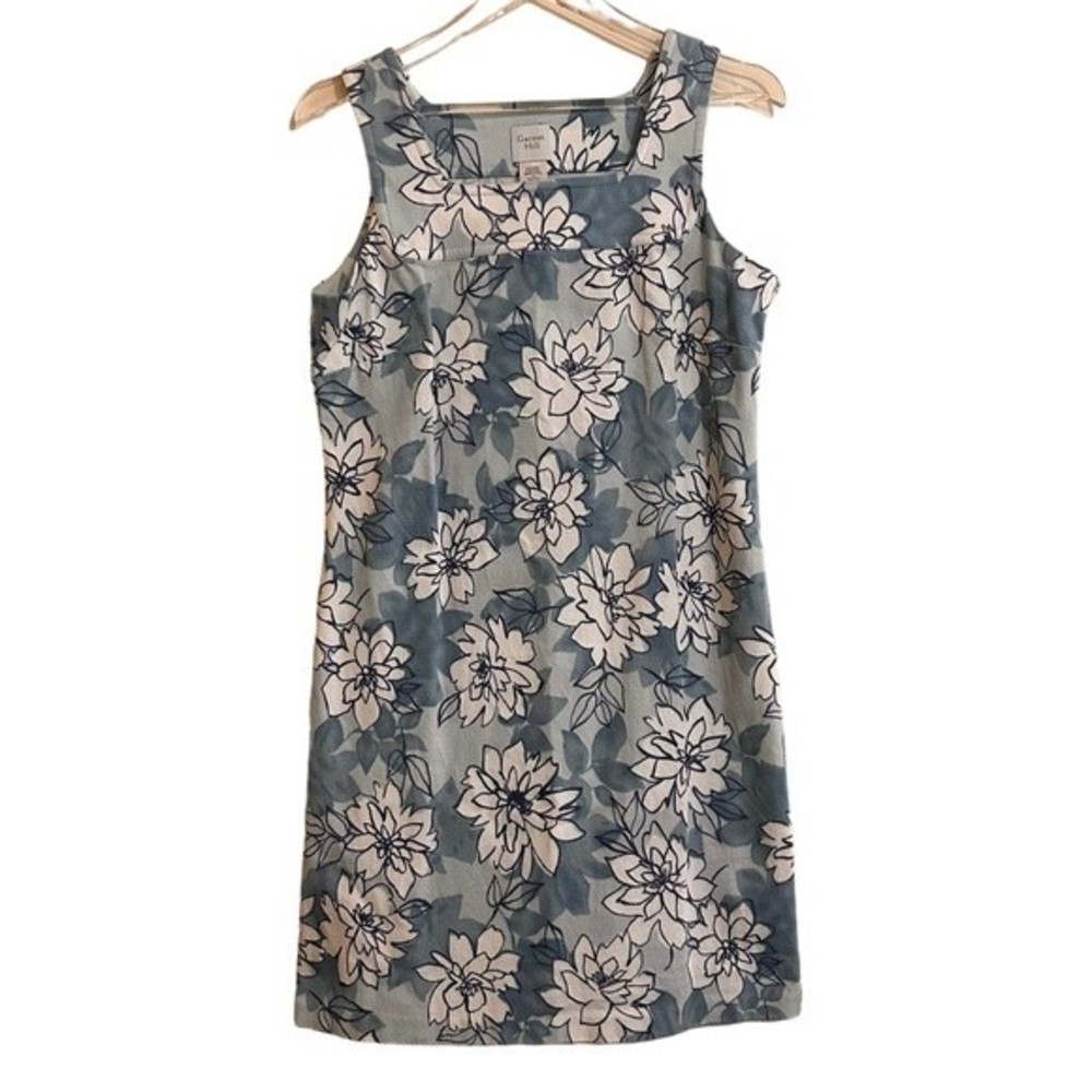 GARNET HILL MIDI DRESS WOMANS SIZE 12 body con coastal floral nautical